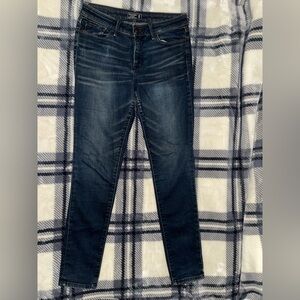 Abercrombie & Fitch Women's Dark Blue Skinny Jeans Y2K Jeans